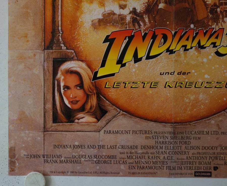 Indiana Jones und der letzte Kreuzzug originales deutsches Filmplakat